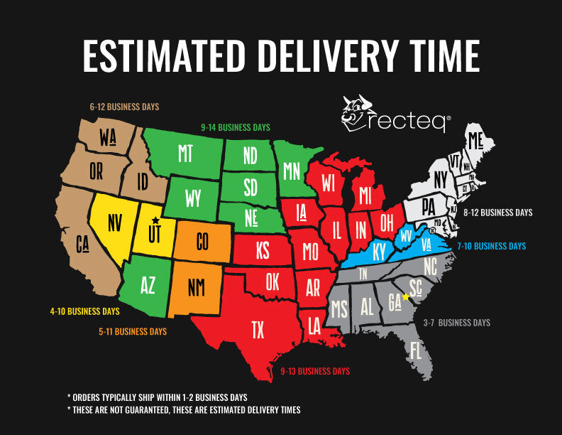 Map of estimated delivery times