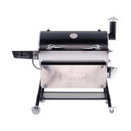Front facing of the RT-1250 wood pellet grill with the front folding shelf down.
