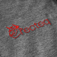 red recteq logo on Athletic grey Port Authority Collective Smooth Fleece Jacket 