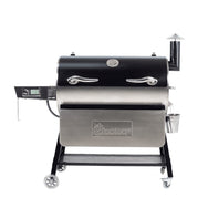 Front facing of the RT-1250 wood pellet grill with the front folding shelf down.