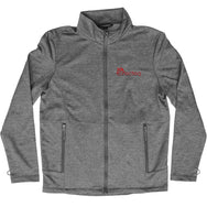Front Facing Athletic grey Port Authority Collective Smooth Fleece Jacket with red recteq logo on left chest.